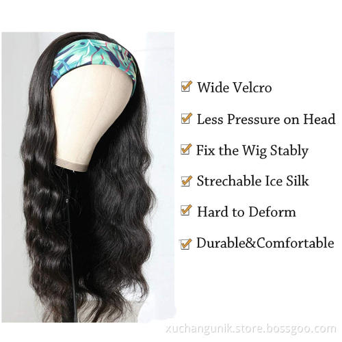 Uniky Wholesale price headband wigs human hair,hair wig with headband,headband wigs for black women